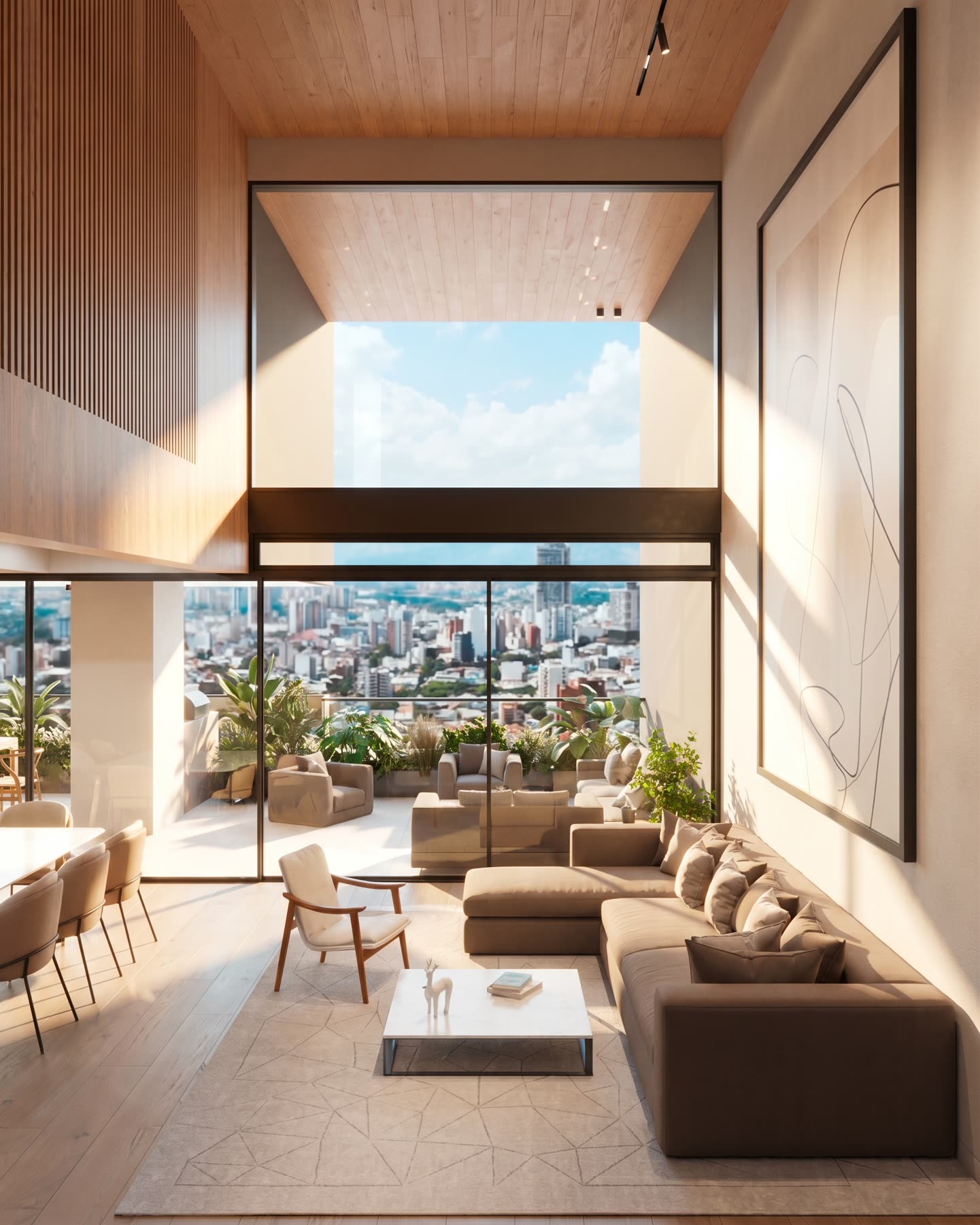 Render 3D de la sala